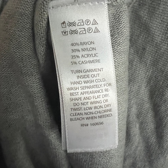 Rachel Zoe Gray Evil Eye Jeweled Embellished Crew Neck Sweater Size Medium NWOT - Picture 6 of 6